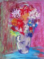 Joan Winter; Vibrant Flowers; Soft Pastel; 12x9"