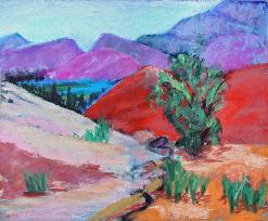 Painted Hills Pastel by Joan Winter