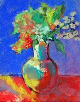 Flowers colorful Pastel Paintings Joan Winter