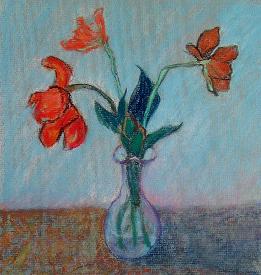 Joan Winter artwork Pastel Painting of flowers 10