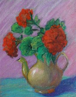 Pastel Painting of Flowers - Artist Joan Winter